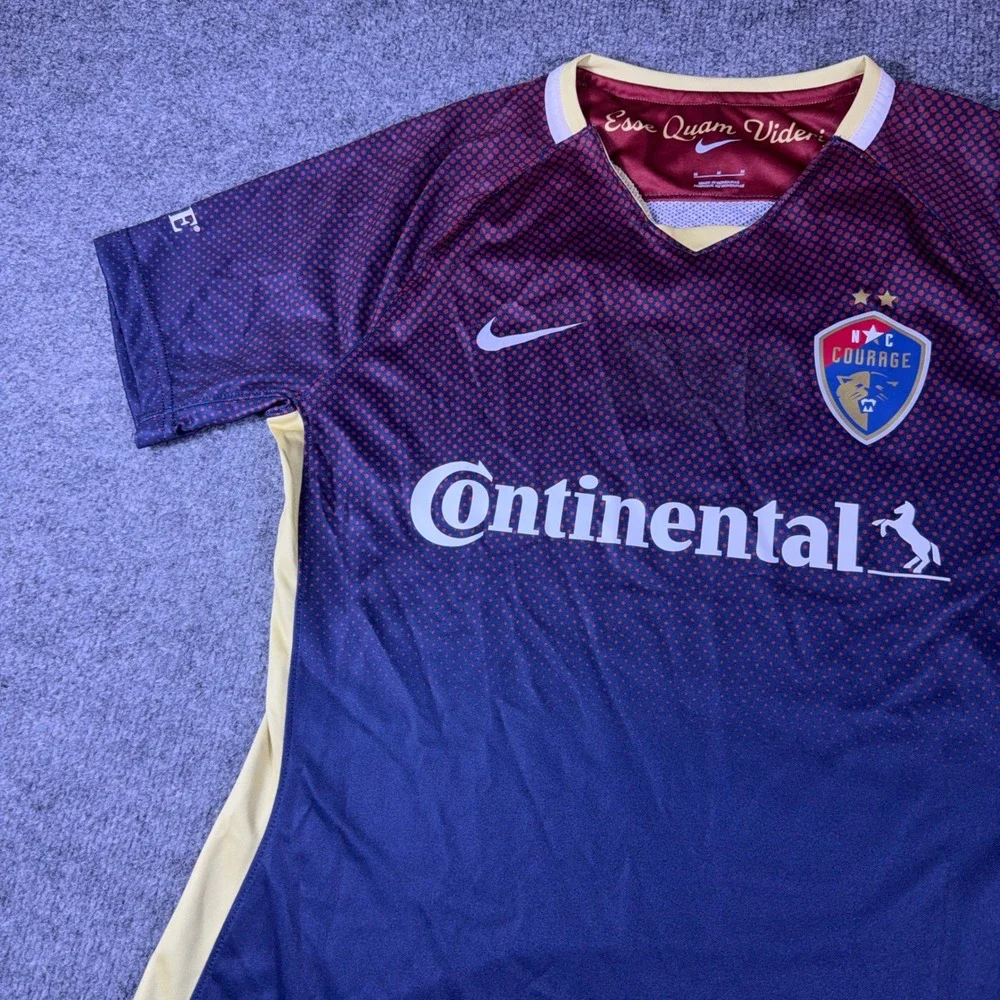 Nike NC Courage NWSL Soccer Jersey Womens Medium Navy Burgundy Continental